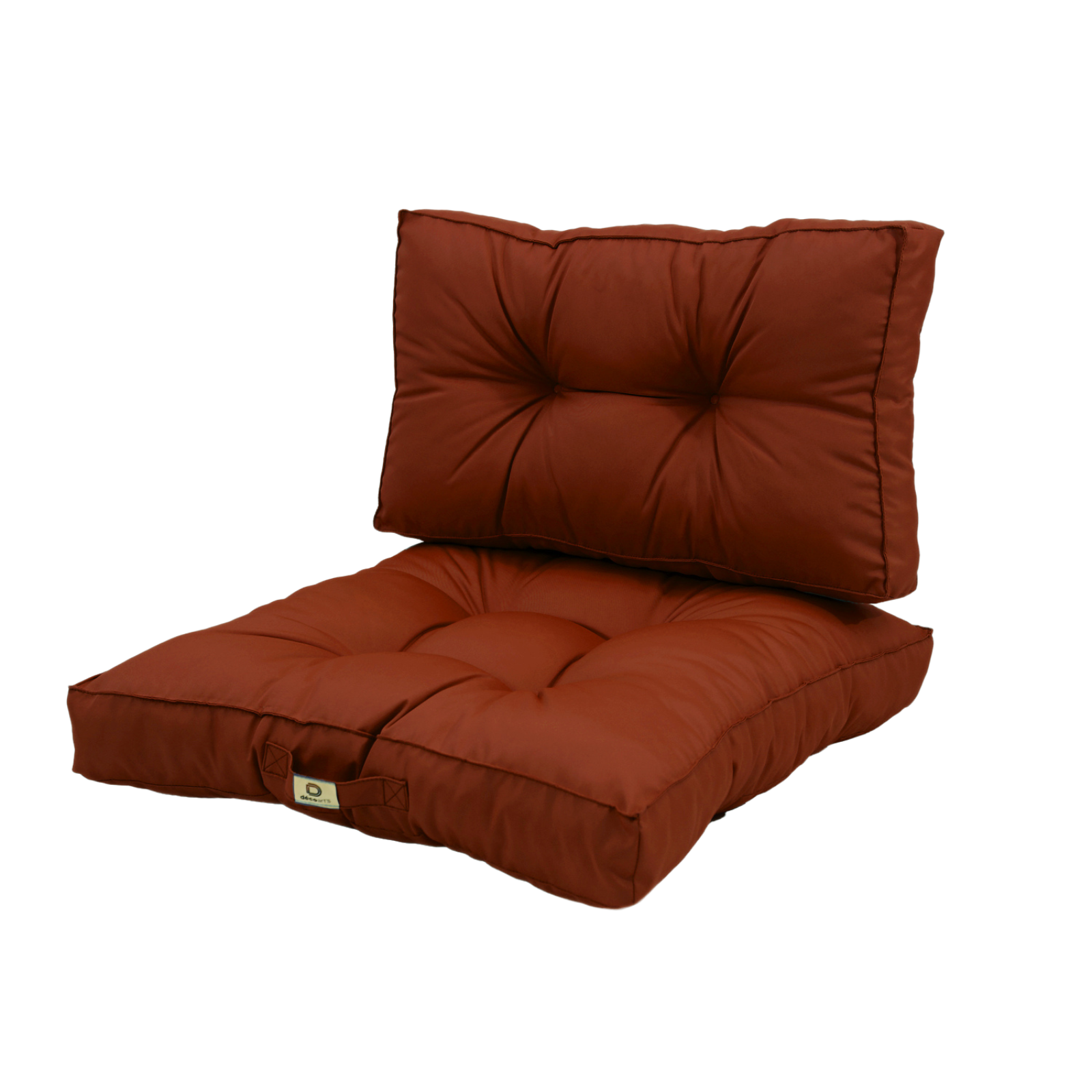 Coussins pour salon de jardin capitonné 50x50cm Terracotta - Déco arts - Image 1