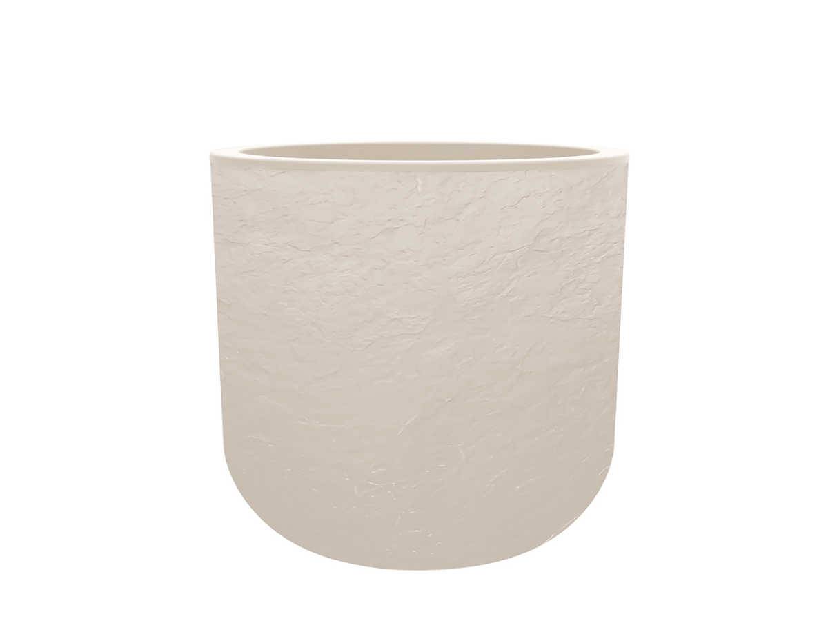 Eda - Pot de fleurs rond en plastique Volcania UP - Beige calcaire - Ø 50 cm - Eda - Image 1