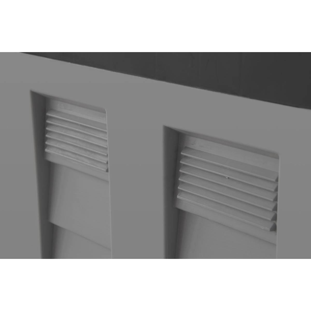 Cache Poubelles 2 portes Gris - Tri sélectif Extérieur - Abri Poubelle ...