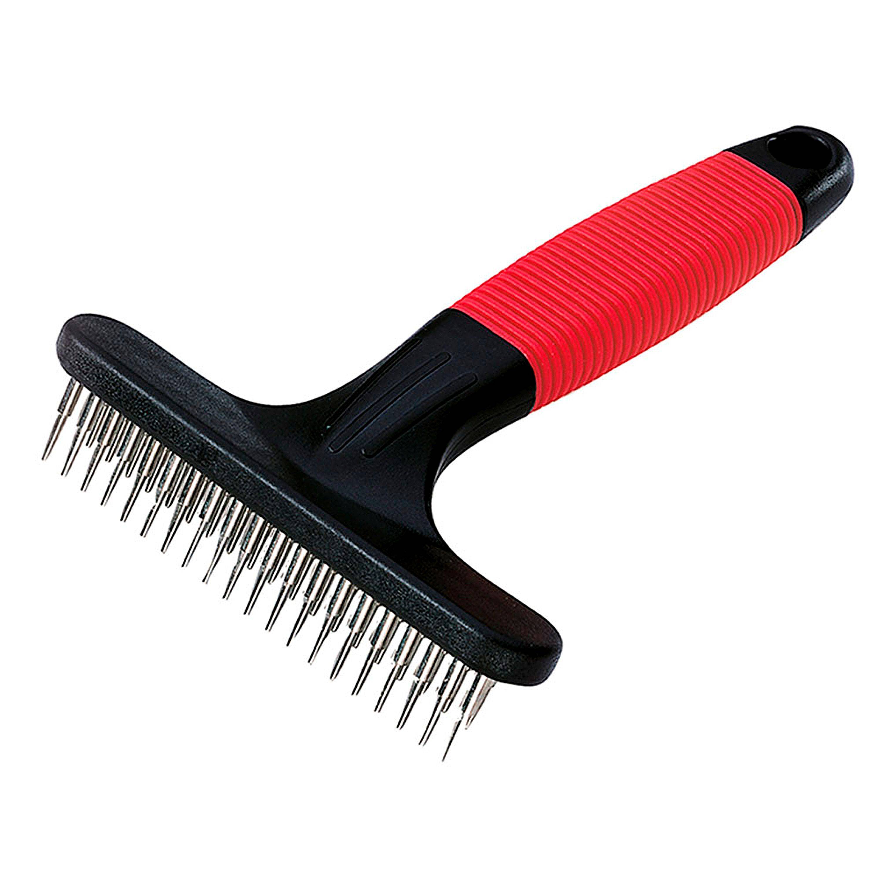 Ferplast - Ferplast Peigne rateau pour chiens GRO 5874, double rangée de arrondies rotatives, idéal pour le sous-manteau des animaux à poils moyens et longs, 11