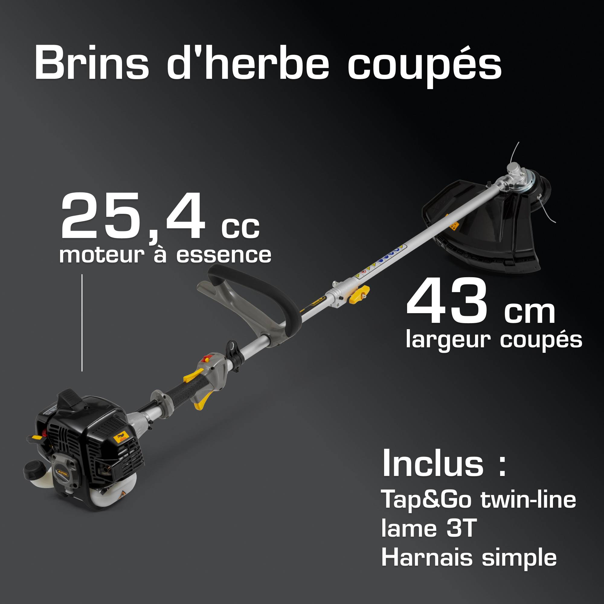 Alpina - Débroussailleuse ABR 26 J, 25,4 cm³, tête à deux lignes, harnais inclus - Alpina - Image 3