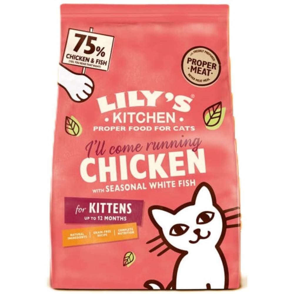 Lily's Kitchen - Croquettes pour chaton sans céréales au poulet et au poisson blanc, 800g Lily's Kitchen - Image 1