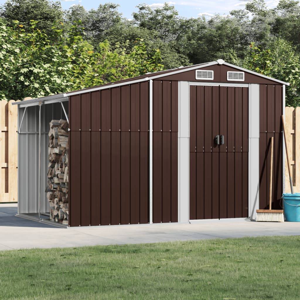 Vidaxl - Abri de jardin marron 277x192,5x179 cm Métal galvanisé vidaXL 3188295 - Image 1
