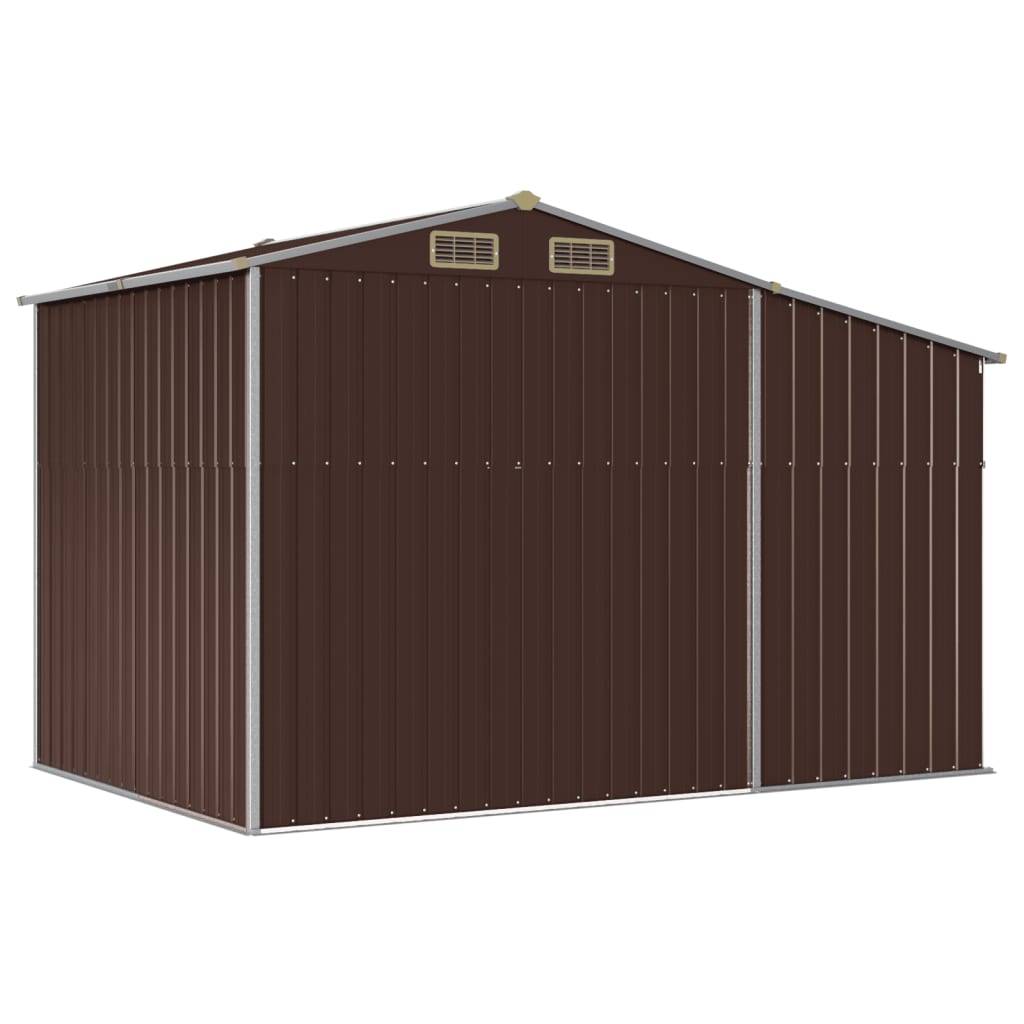 Vidaxl - Abri de jardin marron 277x192,5x179 cm Métal galvanisé vidaXL 3188295 - Image 8
