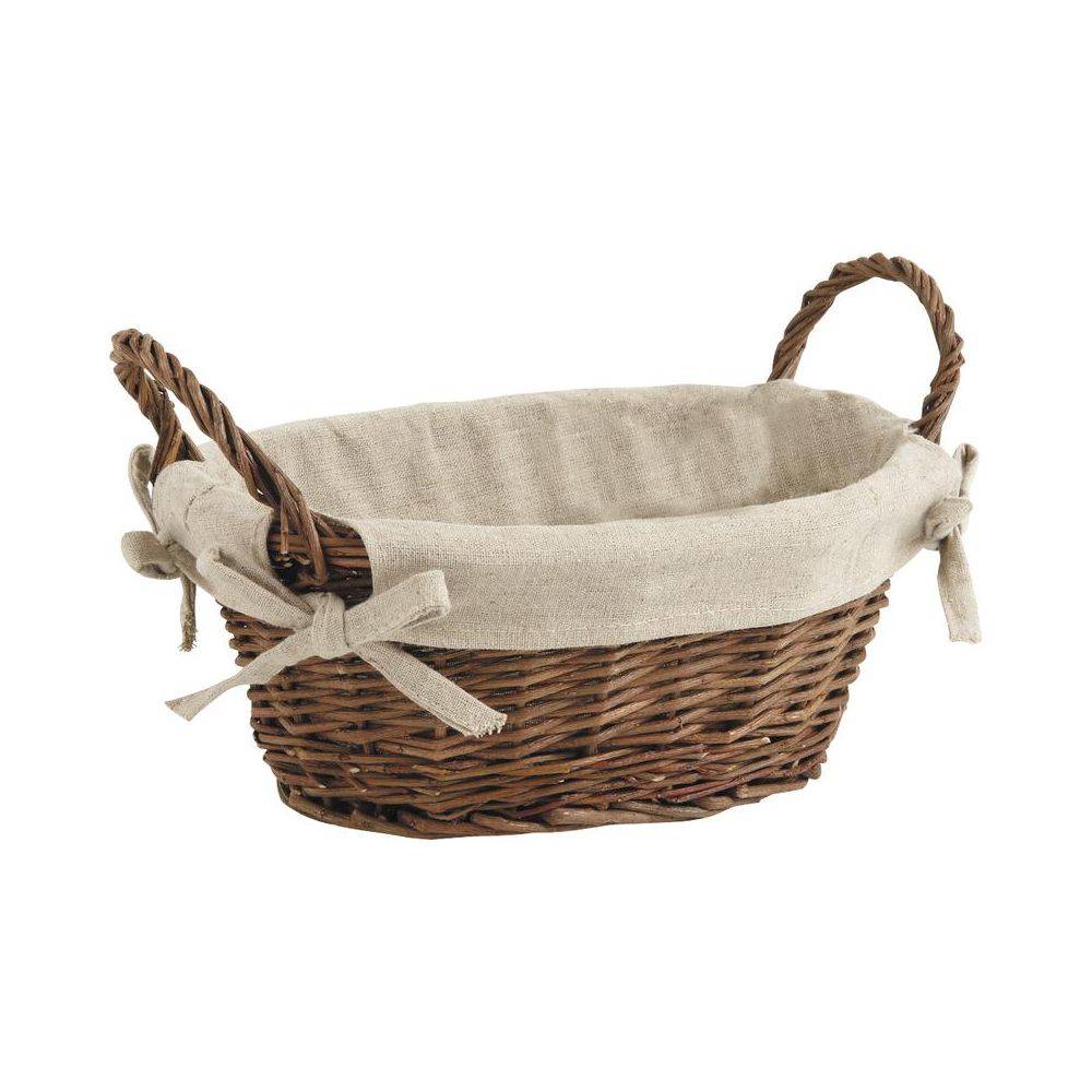 Aubry Gaspard - Corbeille en osier doublée jute Lot de 2 - Image 2