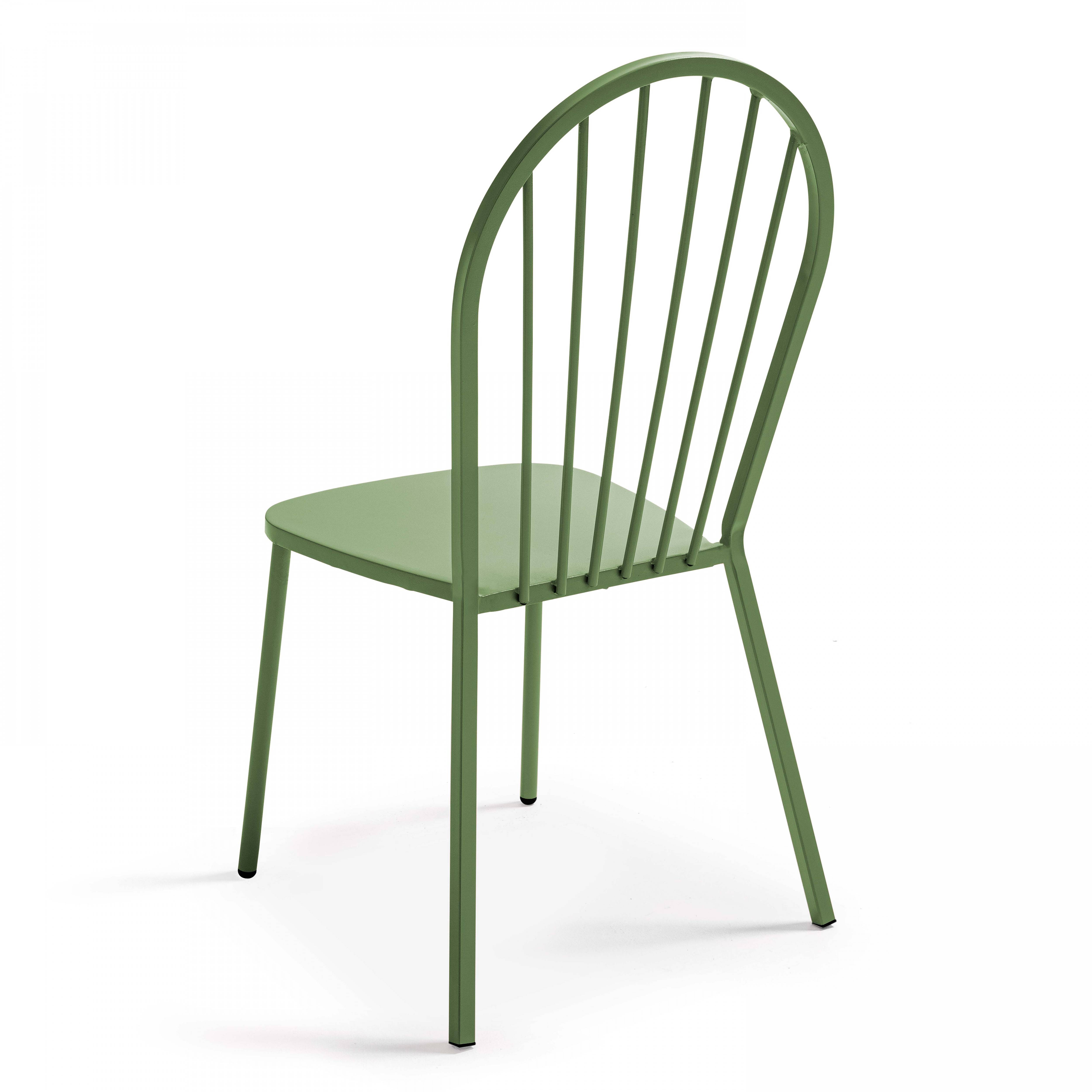 Oviala - Chaise bistrot en métal vert cactus Honfleur - Oviala - Image 2