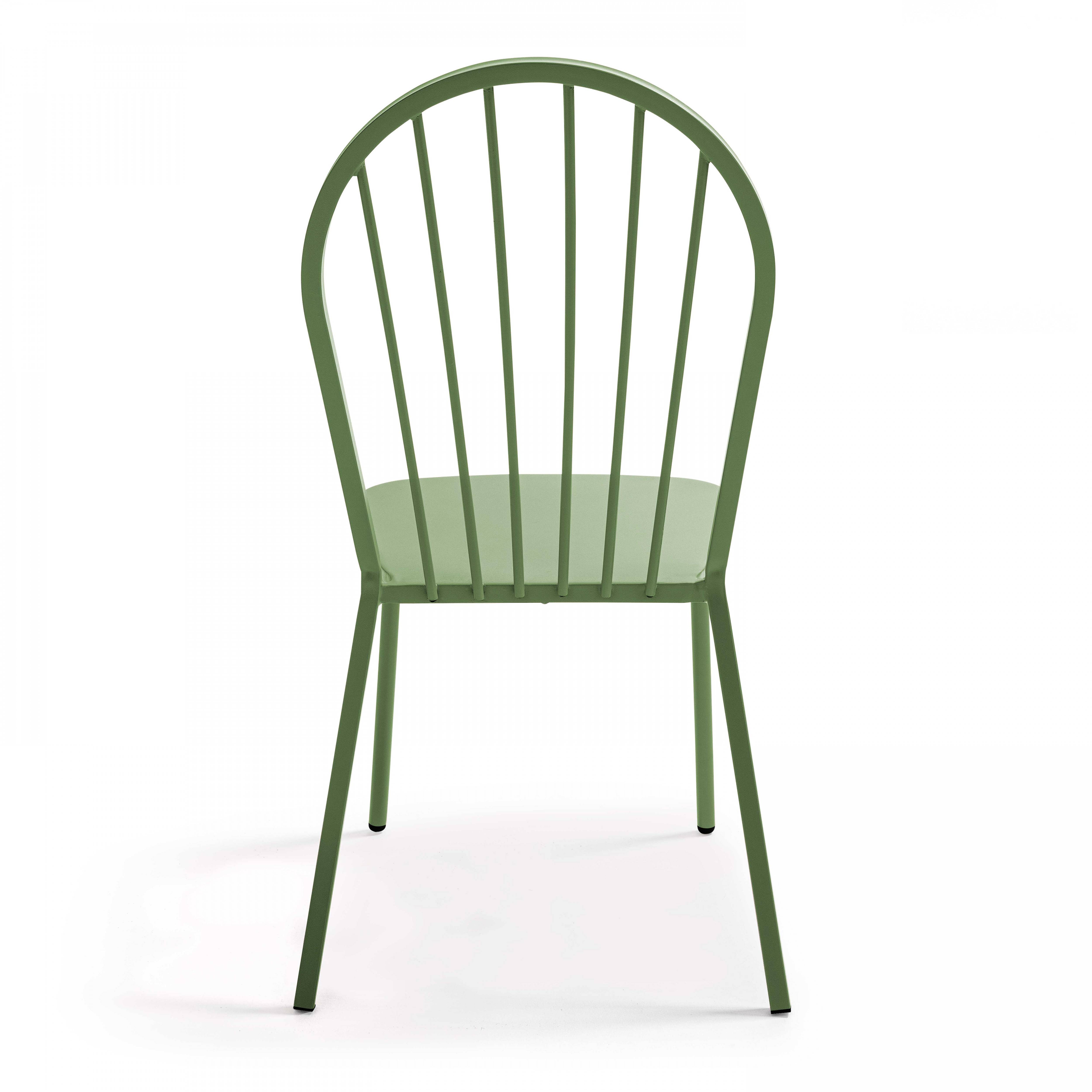 Oviala - Chaise bistrot en métal vert cactus Honfleur - Oviala - Image 4