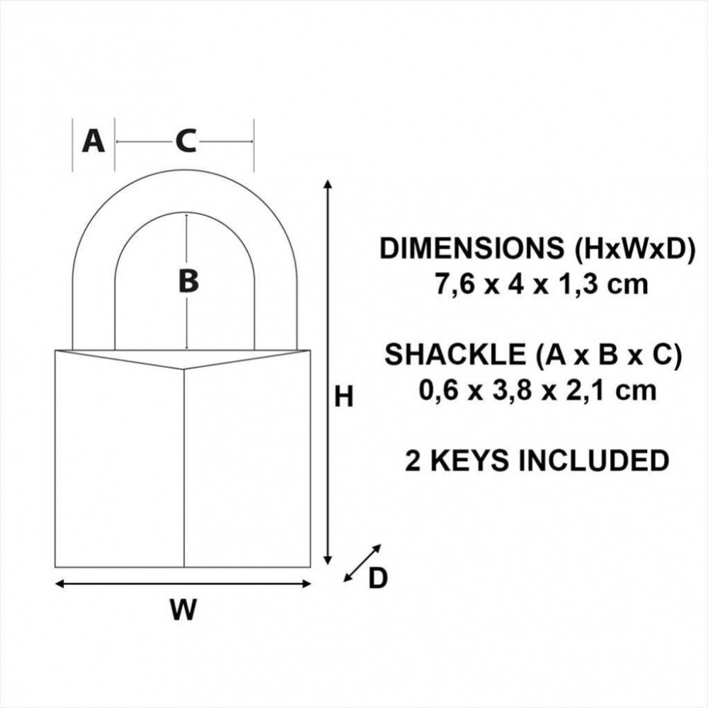Master Lock - Cadenas à clé MASTER LOCK laiton, l.40 mm - Image 4
