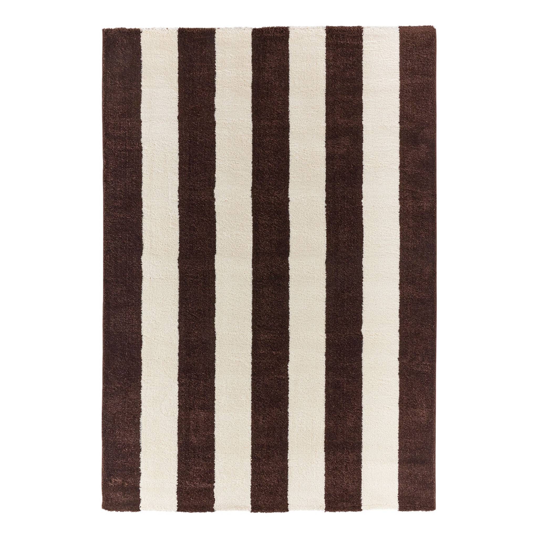 Tapis intérieur rayures marron et blanc 200x280cm - Pablo | sweeek - Image 2