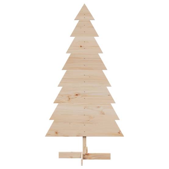 Sapin de Noël en Bois Pin Massif Décoration Intérieure 150 cm Naturel – ComfortXL Outdoor Living - Image 3