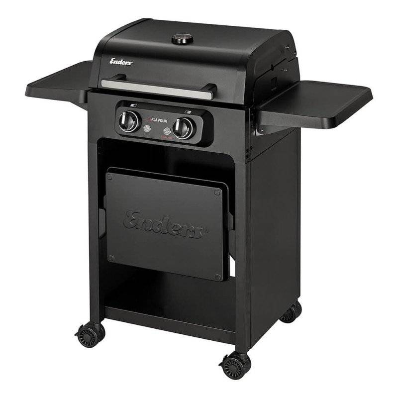 Barbecue électrique Eflavour Pro Turbo - ENDERS - Grill Électrique 3 kW - 2 zones dont Turbo Zone - Switch Grid - 50 x 39 cm, Noir - Image 1