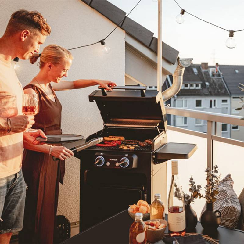 Barbecue électrique Eflavour Pro Turbo - ENDERS - Grill Électrique 3 kW - 2 zones dont Turbo Zone - Switch Grid - 50 x 39 cm, Noir - Image 2