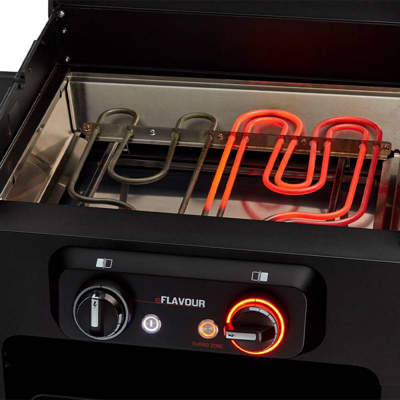 Barbecue électrique Eflavour Pro Turbo - ENDERS - Grill Électrique 3 kW - 2 zones dont Turbo Zone - Switch Grid - 50 x 39 cm, Noir - Image 5