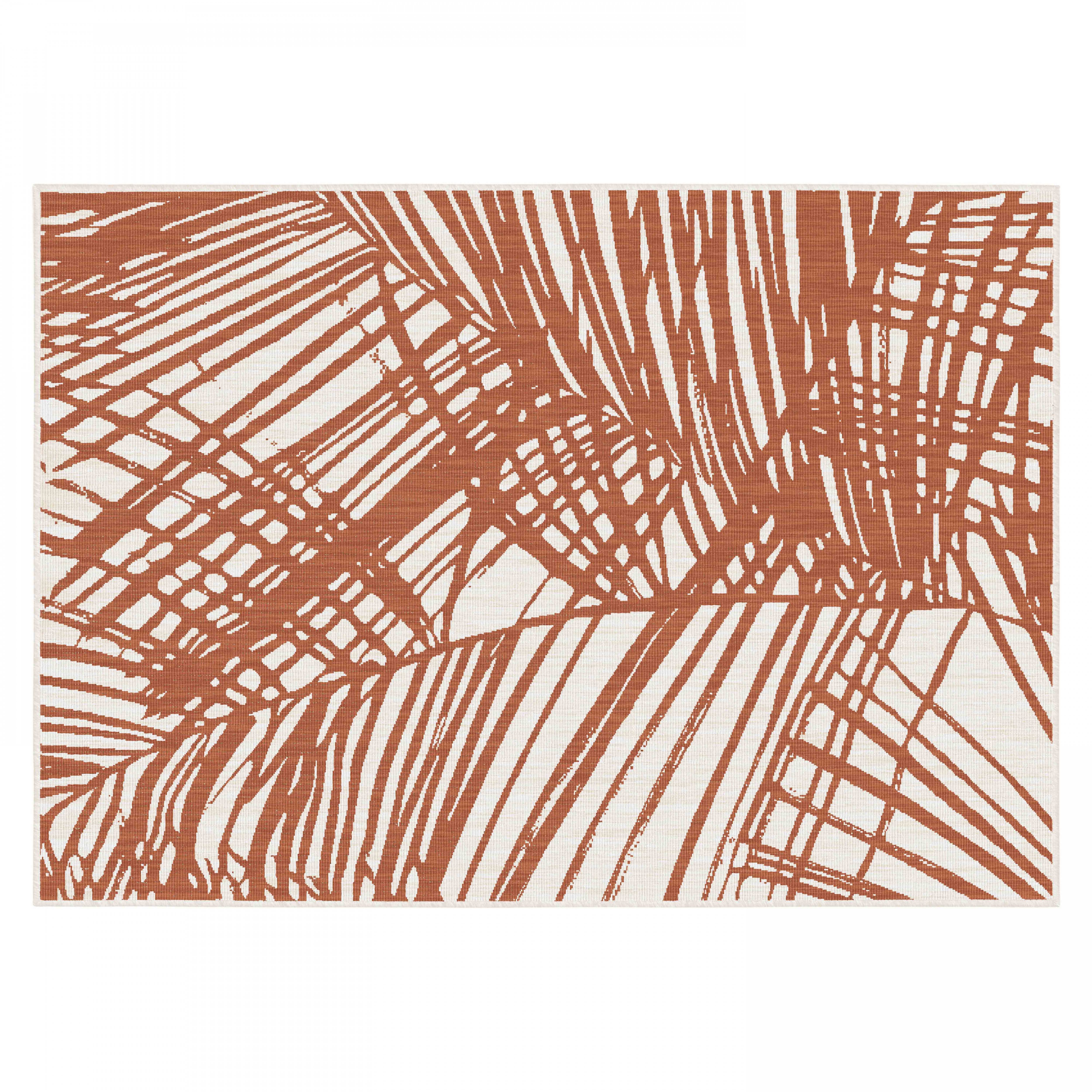 Oviala - Tapis d'extérieur en polypropylène 120 x 170 cm terracotta Palmio - Oviala - Image 1