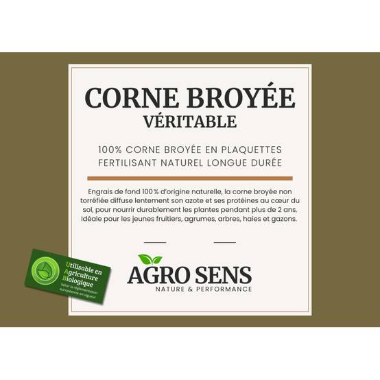 Corne broyée - engrais azoté longue durée - Seau 5 kg - Image 3
