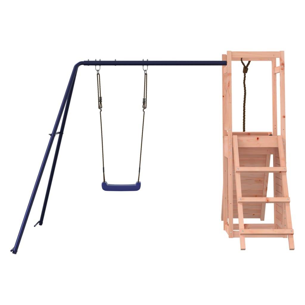 Helloshop26 - Aire de jeux d'extérieur balançoires toboggan portiques robuste jeux jardin 232 x 184 x 169 cm bois massif de douglas - Image 5