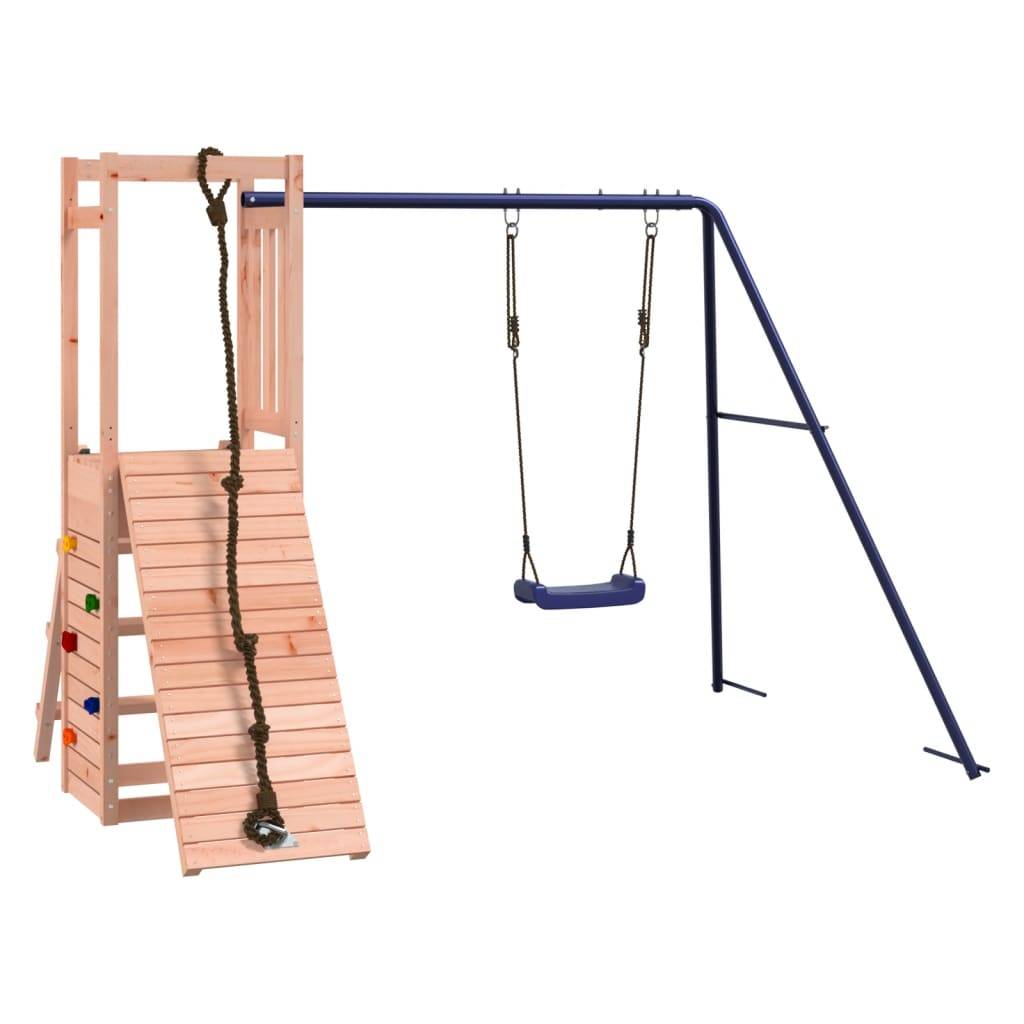 Helloshop26 - Aire de jeux d'extérieur balançoires toboggan portiques robuste jeux jardin 232 x 184 x 169 cm bois massif de douglas - Image 1