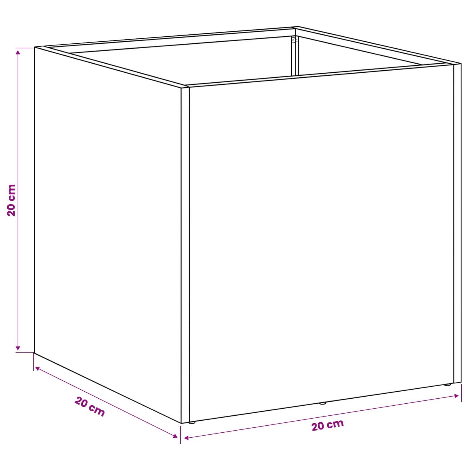 Vidaxl - Cache-pot de jardin Vert olive 20 x 20 x 20 cm vidaXL 8004930 - Image 3