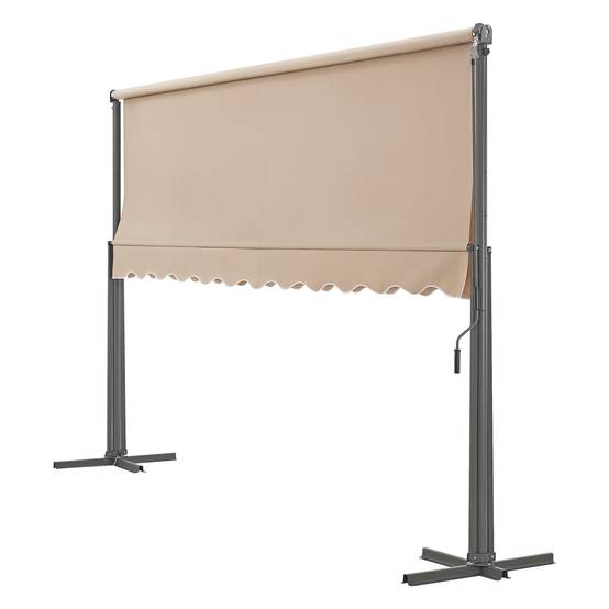 Store banne autoportant à double pente 300 x 300 x 260 cm sable - Image 3