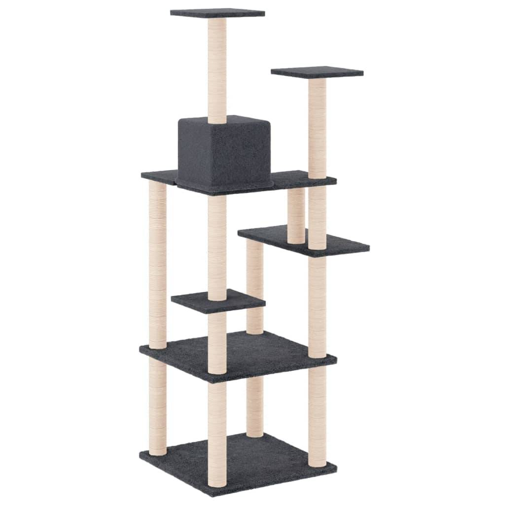 Vidaxl - Arbre à chat avec griffoirs en sisal Gris foncé 153 cm vidaXL 171638 - Image 6