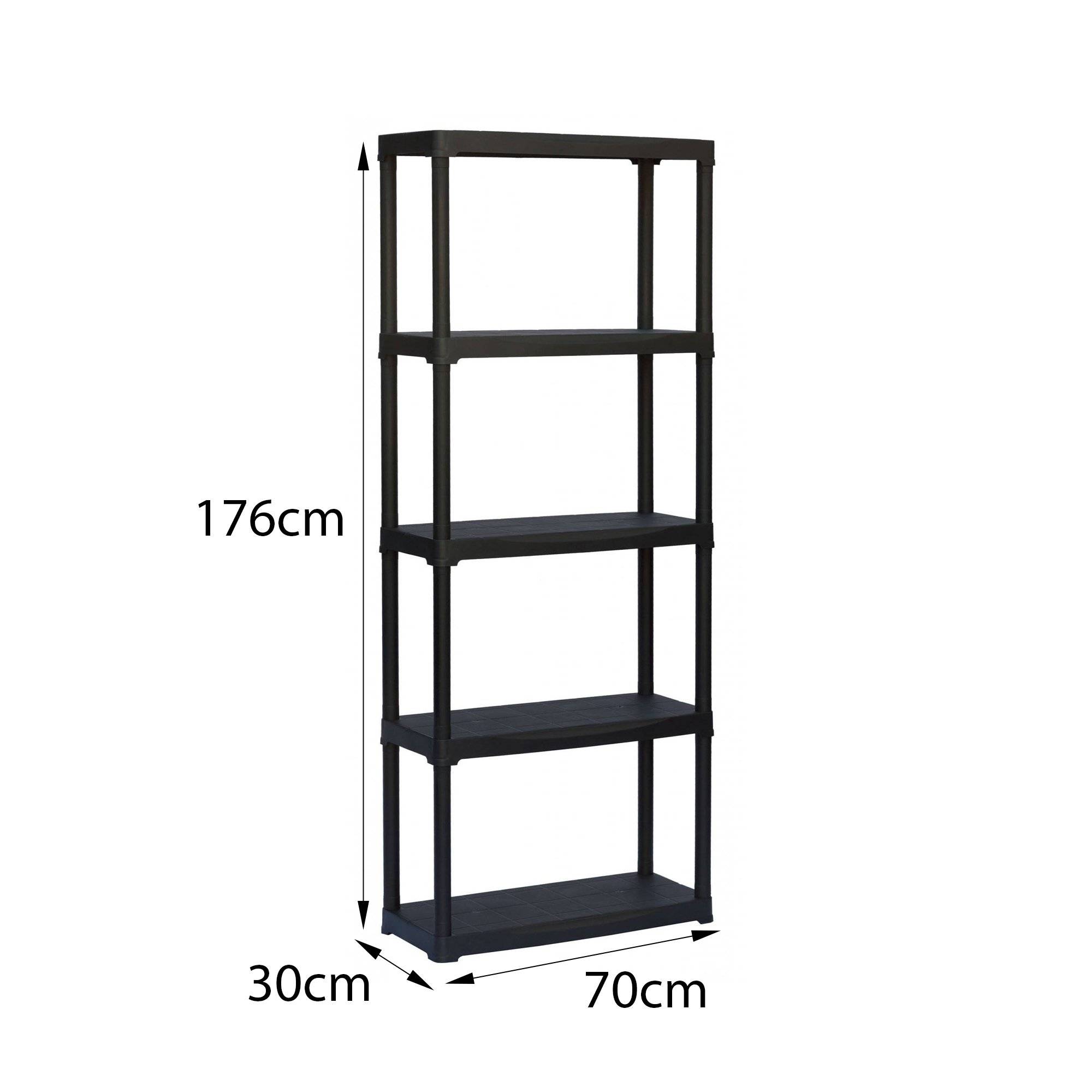 Dmora - Armoire d'extérieur Damme, Etagère d'extérieur, Armoire de balcon polyvalente, Armoire d'extérieur, Anthracite, 70x30h176 cm - Dmora - Image 3