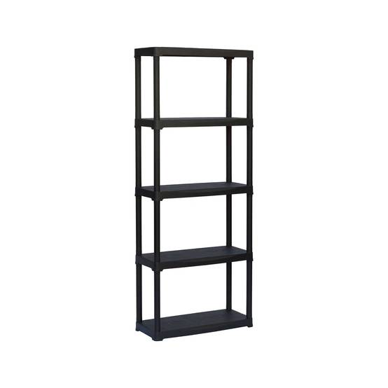 Dmora - Armoire d'extérieur Damme, Etagère d'extérieur, Armoire de balcon polyvalente, Armoire d'extérieur, Anthracite, 70x30h176 cm - Dmora - Image 1