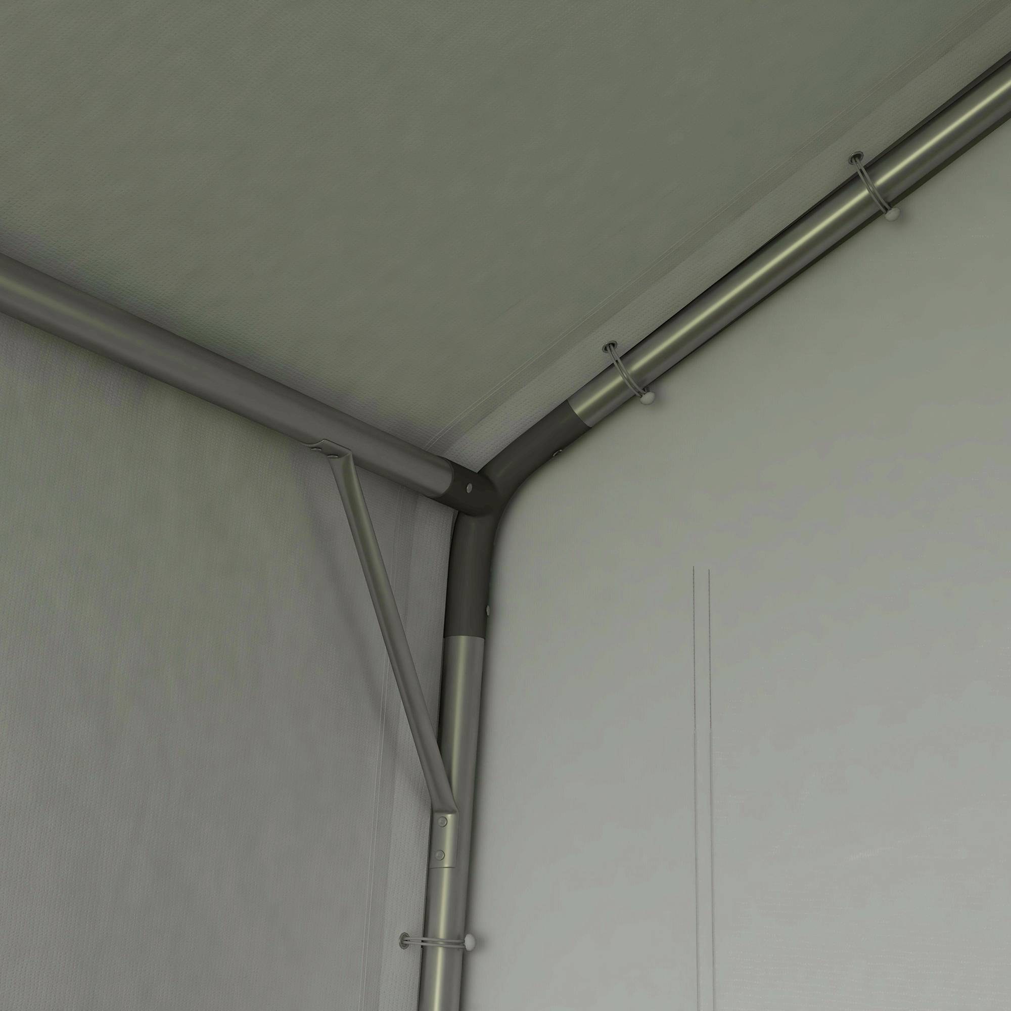 ComfortXL - Tente garage PE gris 210 x 360 x 235 cm pour moto tondeuse avec fenêtre ventilée - ComfortXL Outdoor Living - Image 10
