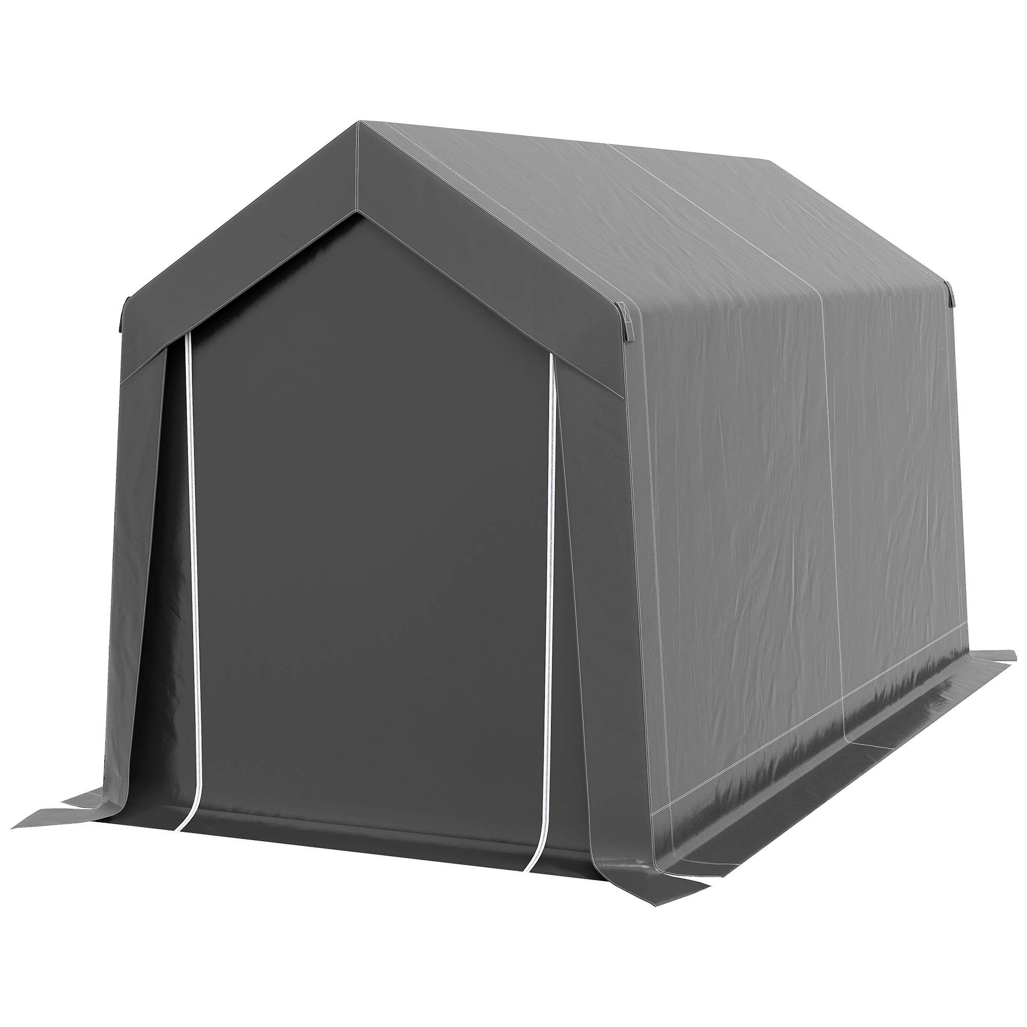 ComfortXL - Tente garage PE gris 210 x 360 x 235 cm pour moto tondeuse avec fenêtre ventilée - ComfortXL Outdoor Living - Image 2