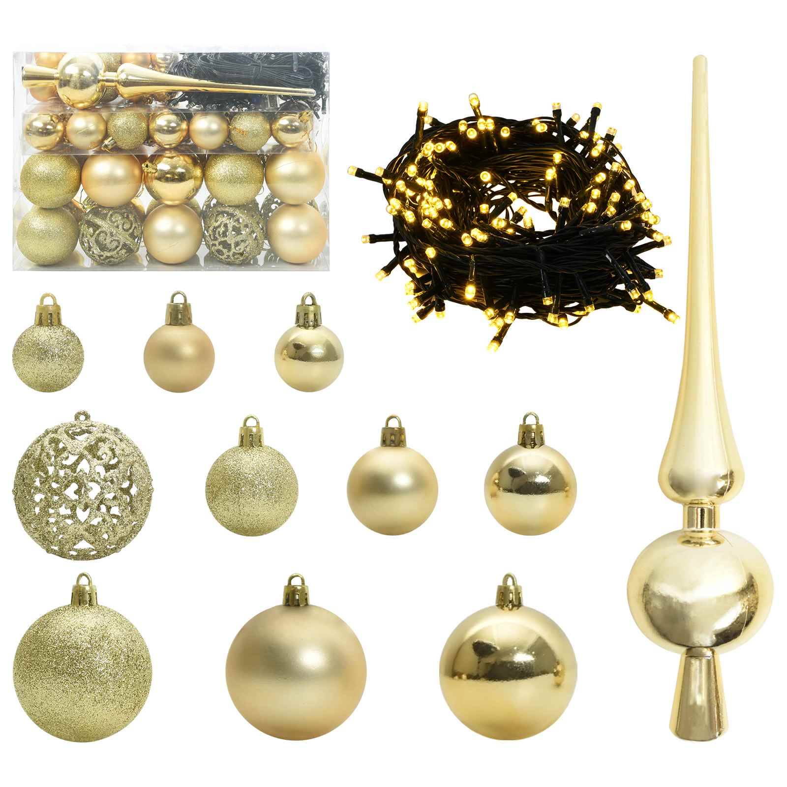 Sapin de Noël | Arbre de Noël artificiel avec 150 LED Blanc 120 cm PVC et Acier Maison Chic - Image 6