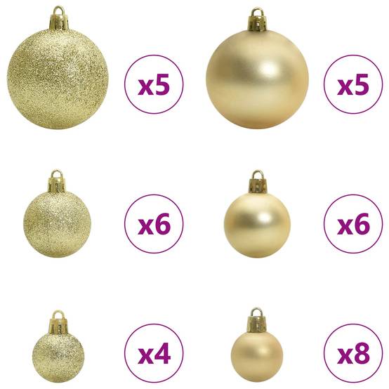 Sapin de Noël | Arbre de Noël artificiel avec 150 LED Blanc 120 cm PVC et Acier Maison Chic - Image 7