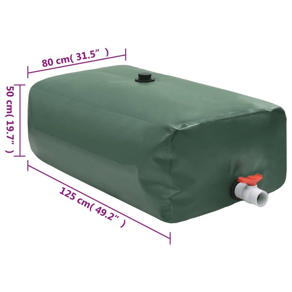 Vidaxl - Réservoir d'eau avec robinet pliable 500 L PVC vidaXL 156324 - Image 3