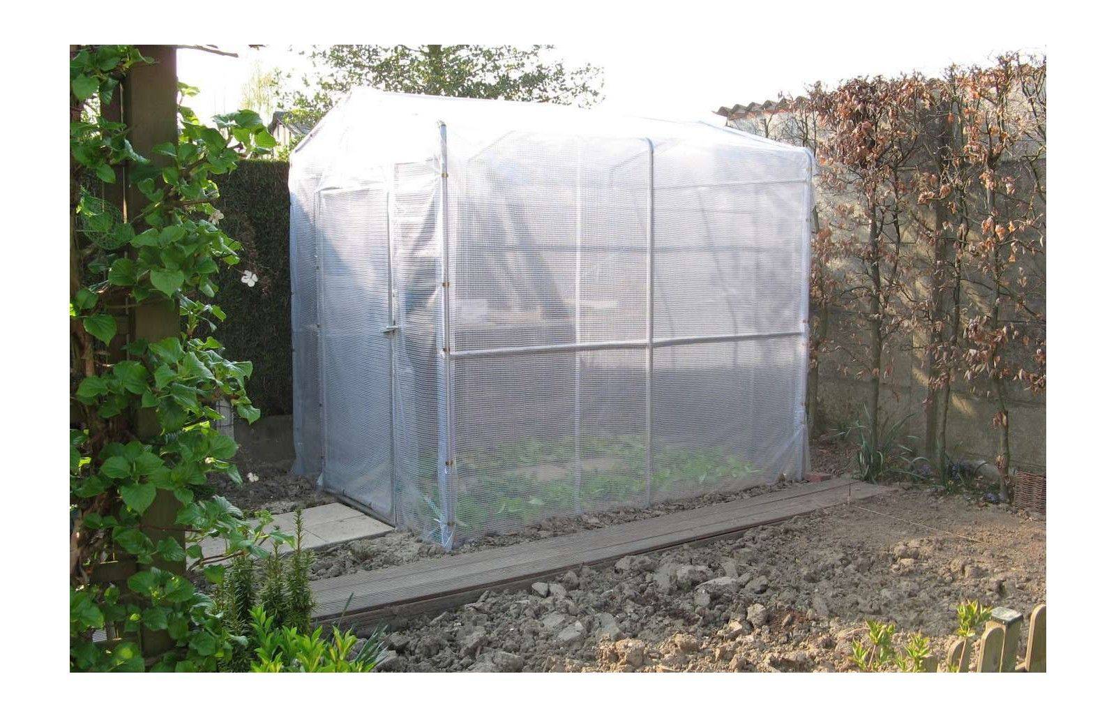 Serre de jardin Primeur - 5m² - 2 x 2,7 m - serre à semis - pieds droits - polyéthylène haute densité - 1 porte pivotante - LES SERRES TONNEAU - Image 8