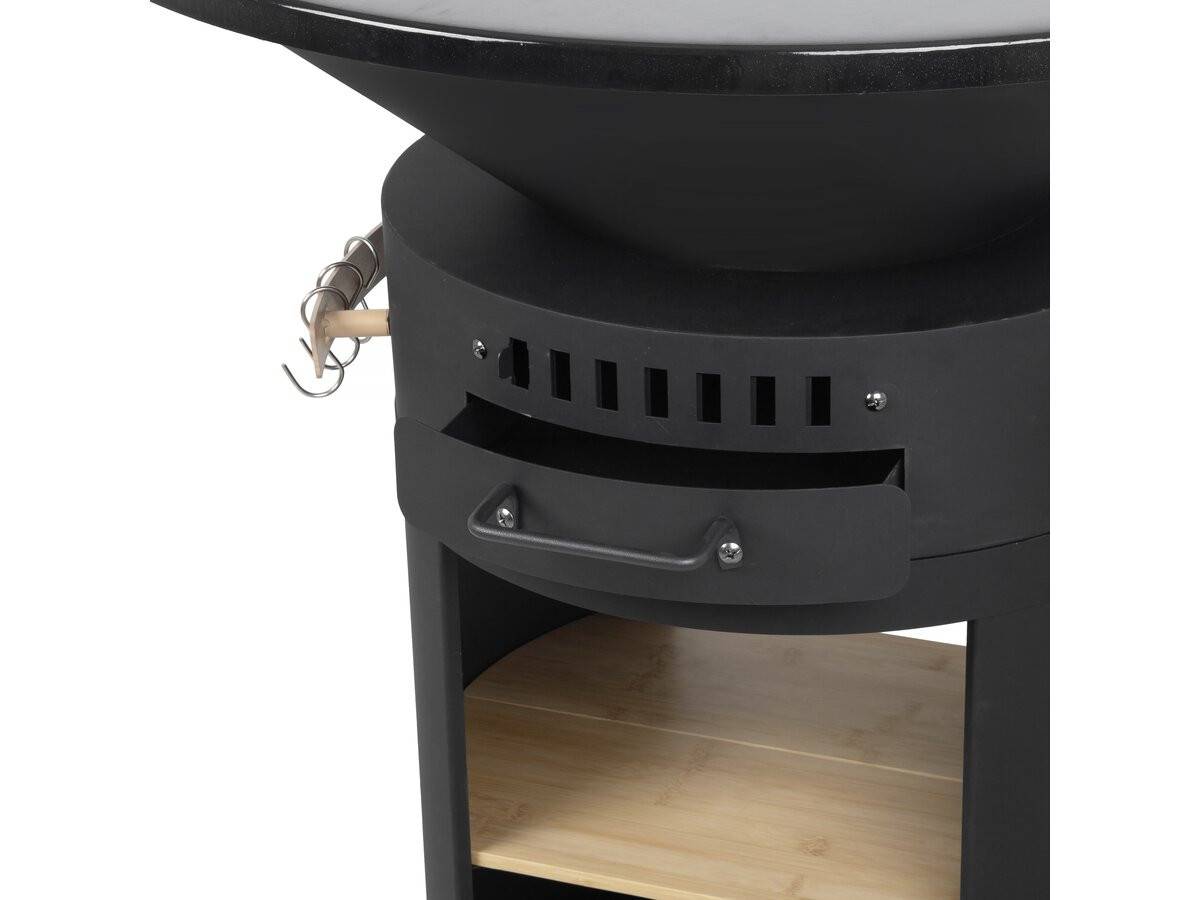 Barbecue Plancha Brasero Avec Four à Pizza "césar Premium"- ø 81 Cm - Noir -habitat Et Jardin - Image 3