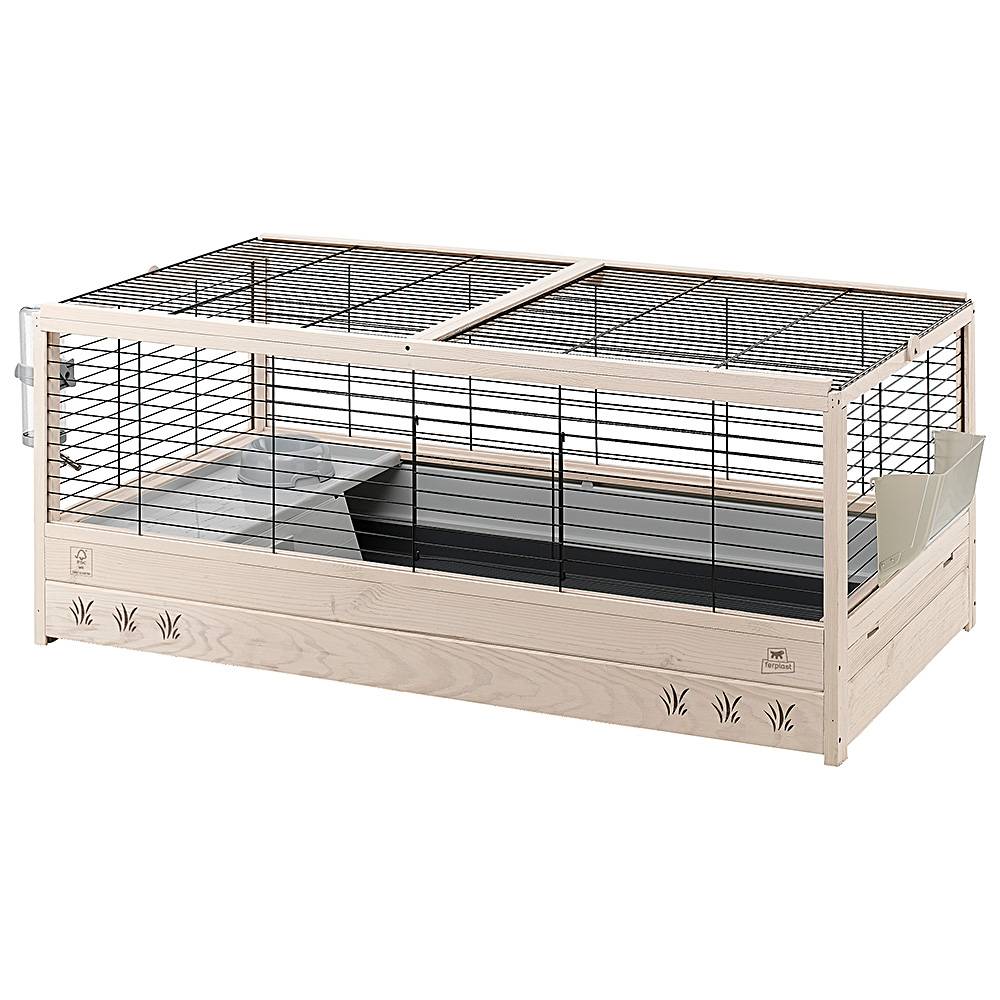Ferplast - Ferplast Cage pour Lapins en bois FSC ARENA 120, avec Accessoires inclus - Image 1