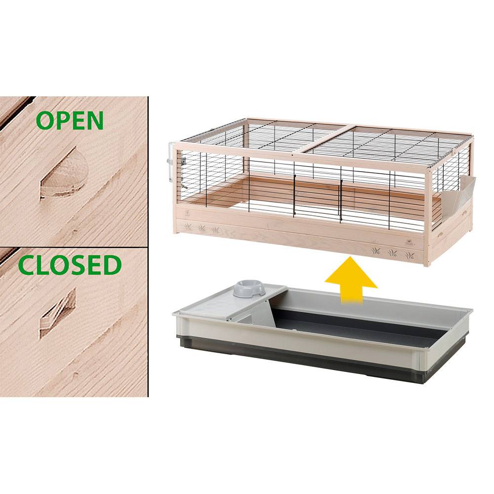 Ferplast - Ferplast Cage pour Lapins en bois FSC ARENA 120, avec Accessoires inclus - Image 4