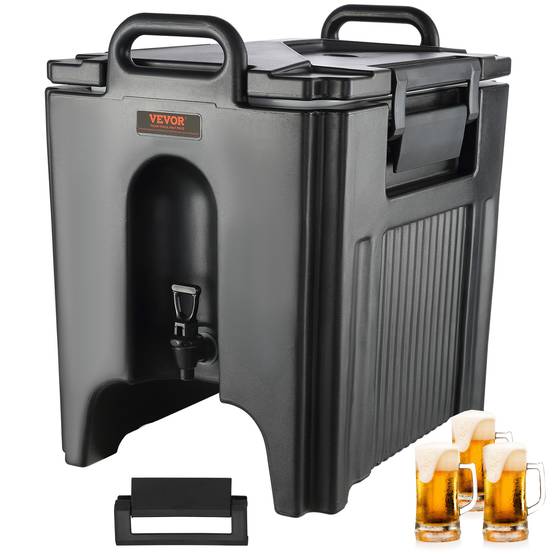 VEVOR Distributeur boissons isotherme 37,6 L, eau chaude/froide non électrique. Camping. - Image 1