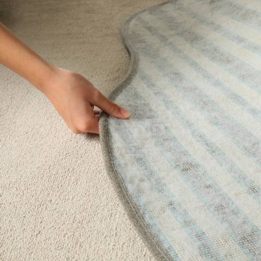 Decoweb - Tapis en matière recyclée de forme organique - Re-cycle - Beige - 200 x 300 cm - Decoweb - Image 6