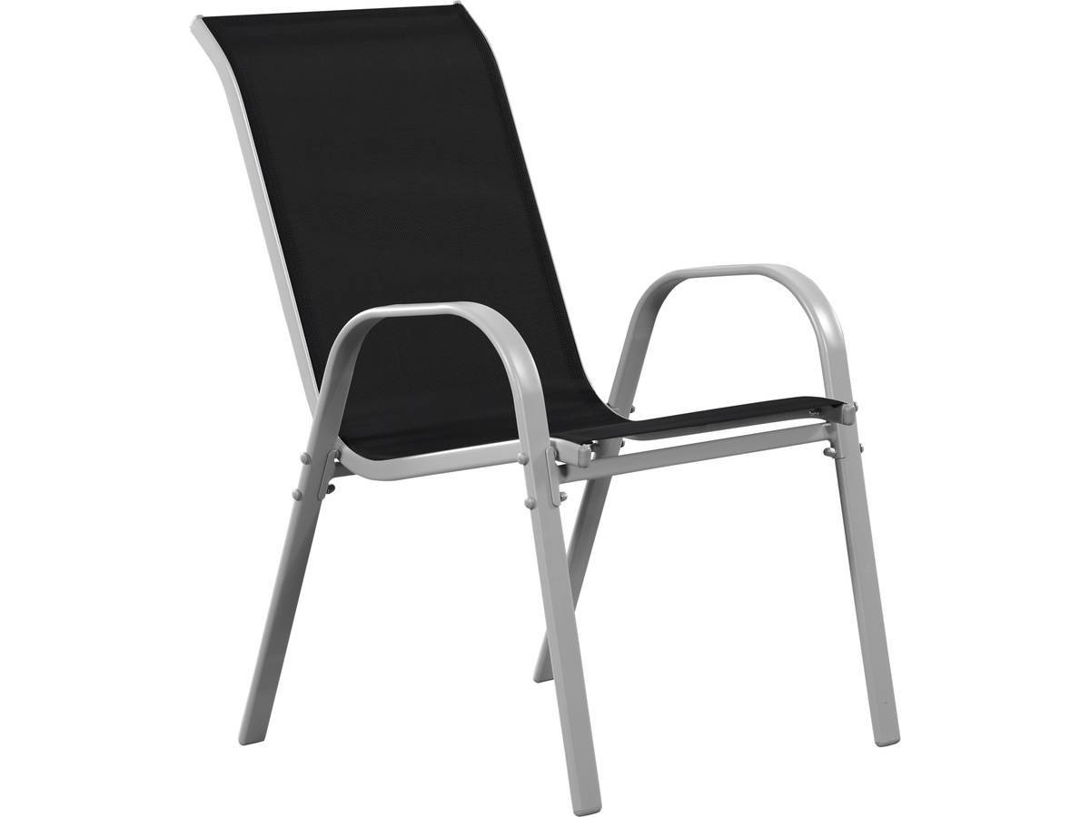 Fauteuil Jardin Textilène "cordoba" - Phoenix - Noir - Lot De 4 -habitat Et Jardin - Image 2