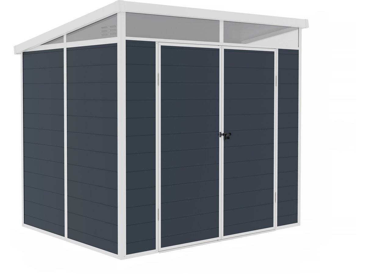 Abri De Jardin "detroit" En Résine - Gris - 4.54m² - 1.91 X 2.38 M -habitat Et Jardin - Image 1