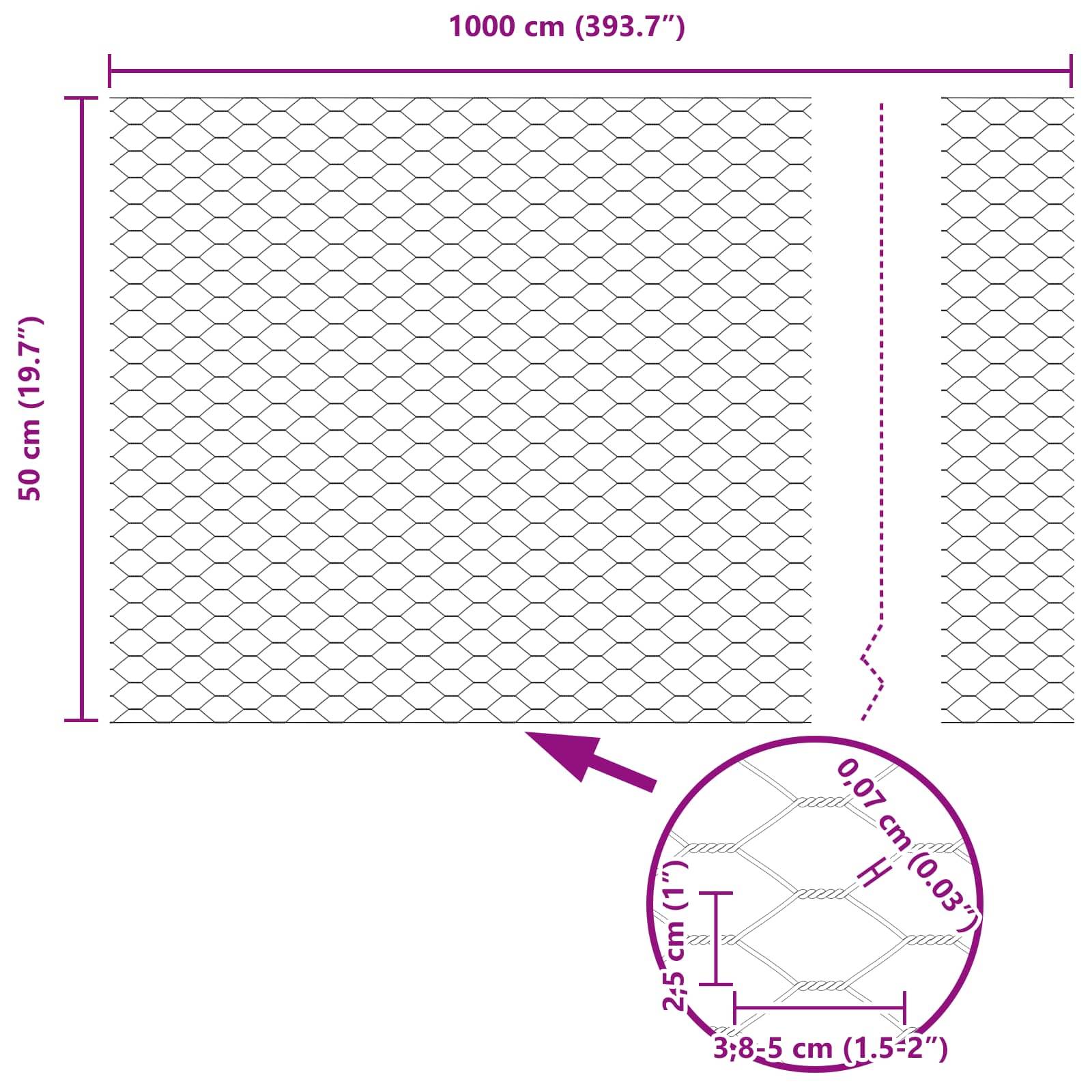 Clôture hexagonale PVC Vert 10 x 0,5 m, Poids :1kg - PANGIVO - Image 9