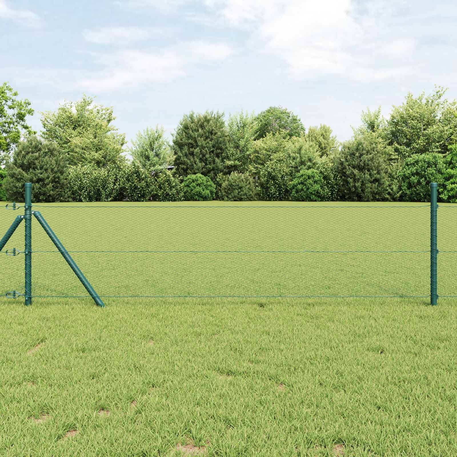 Clôture hexagonale PVC Vert 10 x 0,5 m, Poids :1kg - PANGIVO - Image 1