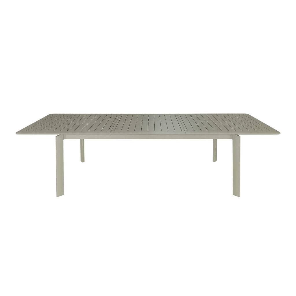 Table extensible de jardin 6/10p avec système papillon en aluminium Kaki clair HAVANA - Image 2