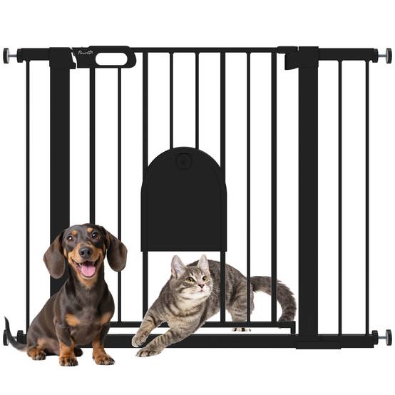 Barrière de sécurité escalier et porte pour chien, protection pour animal, acier - Image 1