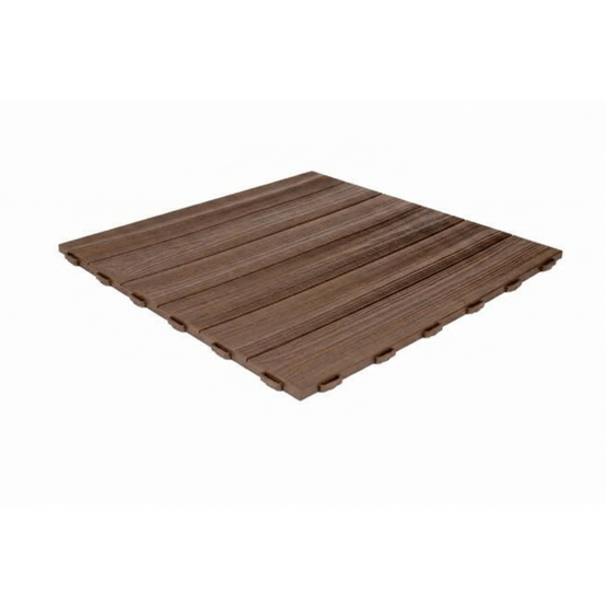 Dalle clipsable jardin "Effet bois" - Marron - ArtPlast - Image 1