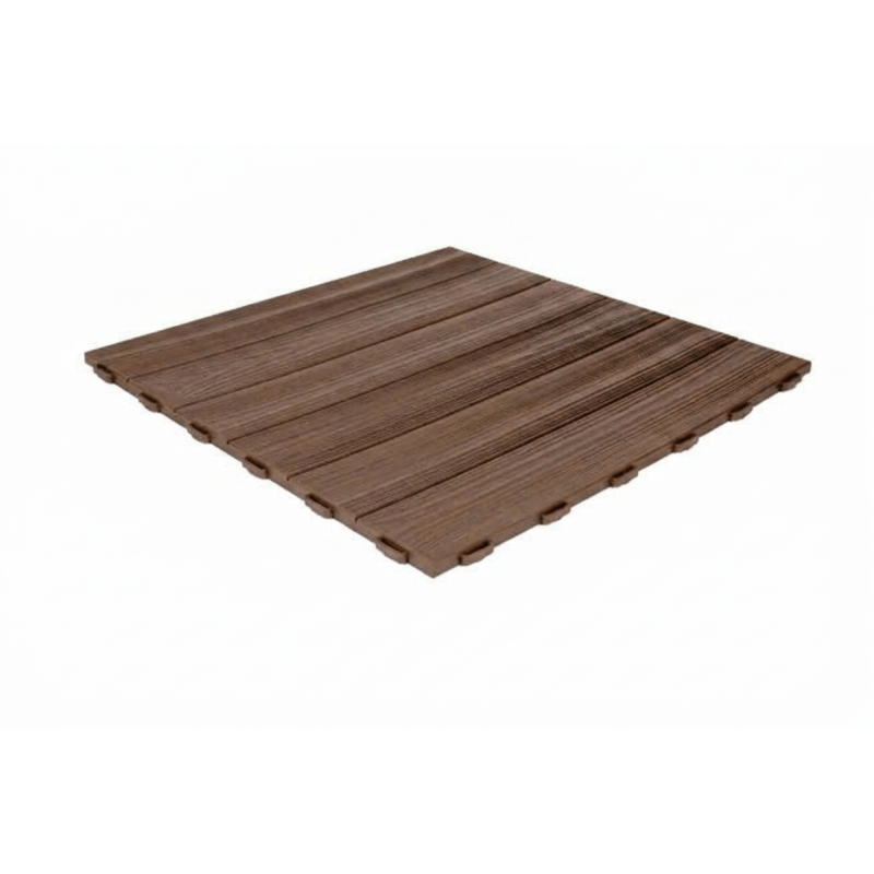 Dalle clipsable jardin "Effet bois" - Marron  - ArtPlast - Image 1