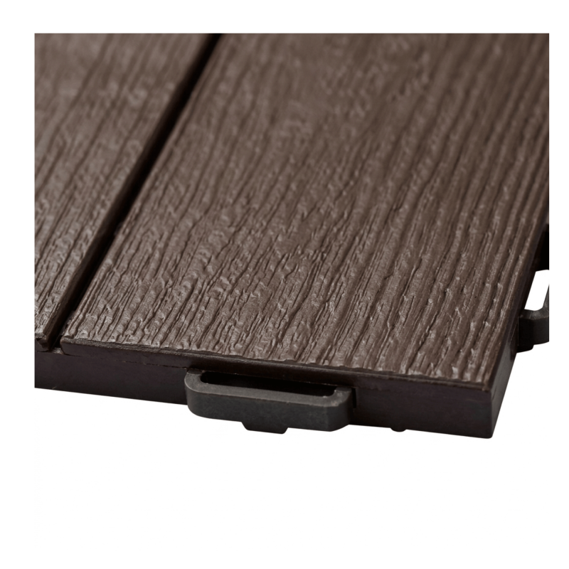 Dalle clipsable jardin "Effet bois" - Marron  - ArtPlast - Image 4