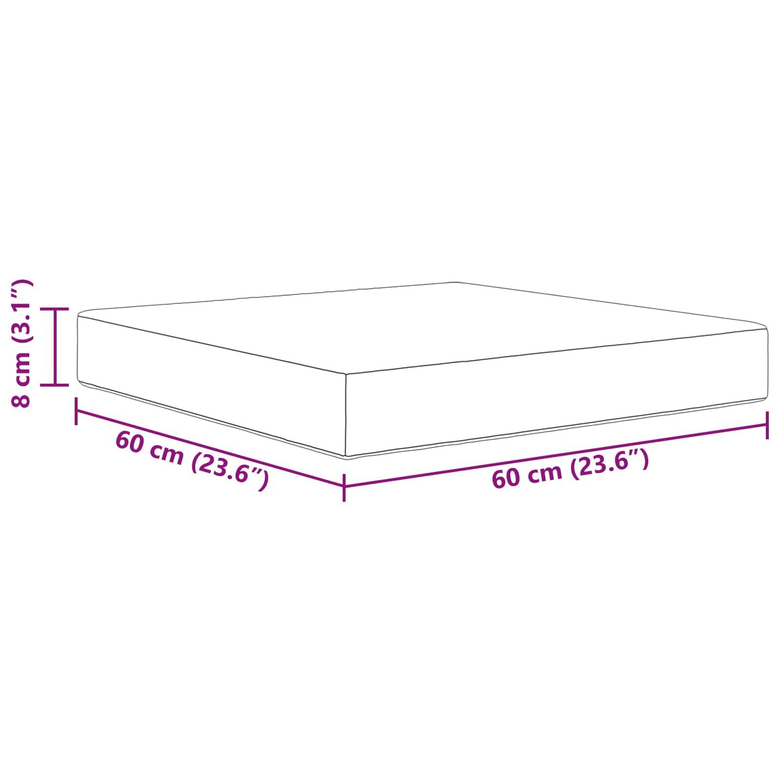 Coussin de canapé polyester bordeaux 60 x 60 x 8 cm - PANGIVO - Image 8