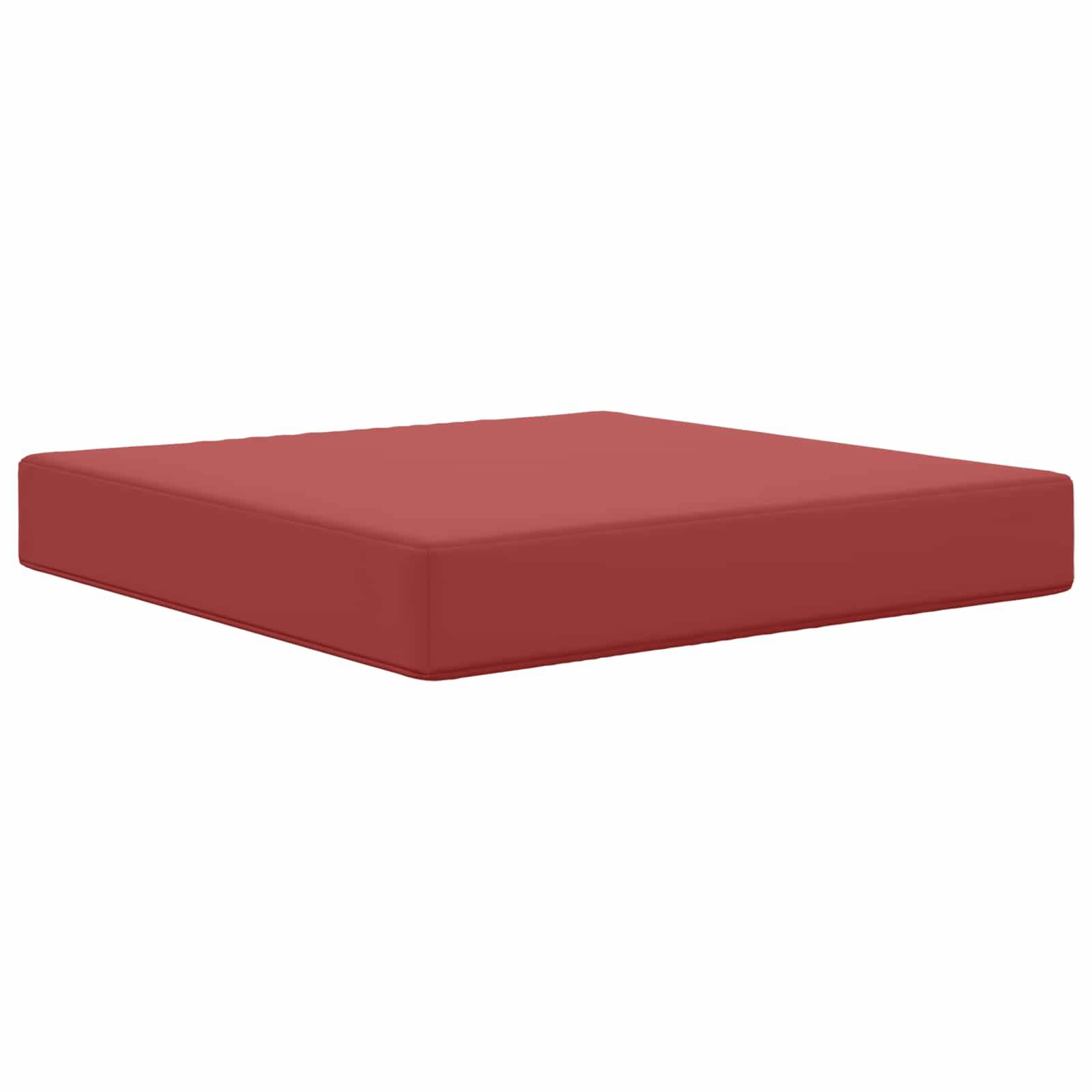 Coussin de canapé polyester bordeaux 60 x 60 x 8 cm - PANGIVO - Image 2