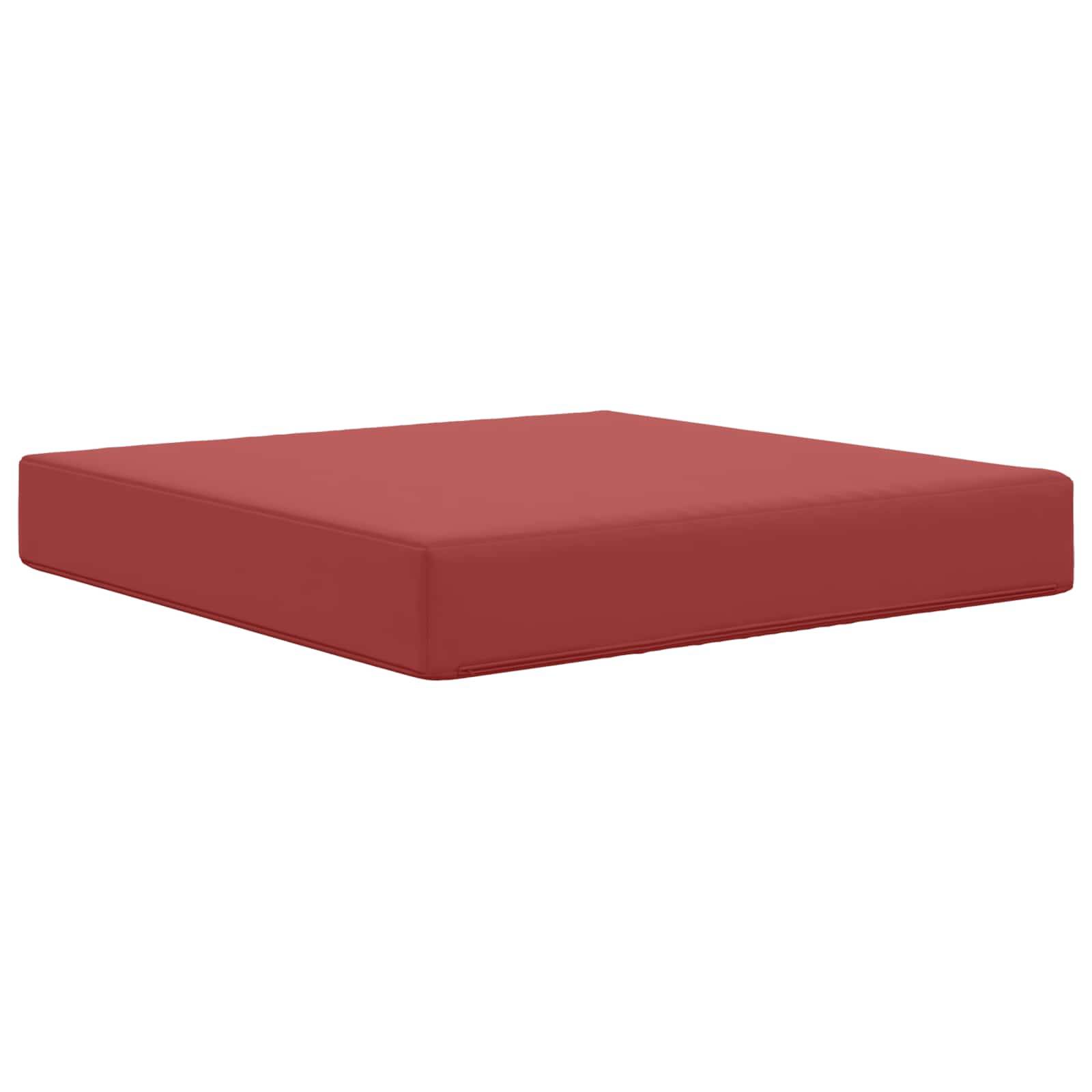 Coussin de canapé polyester bordeaux 60 x 60 x 8 cm - PANGIVO - Image 5