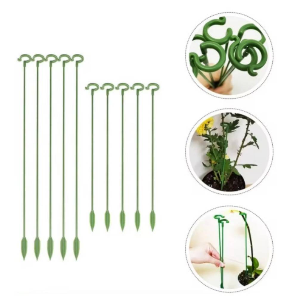 Lot de 10 Tuteurs pour Plantes d'Intérieur 37 cm - Fibre de Verre Résistant - Support pour Orchidées et Fleurs Délicates - Lytech - Image 1
